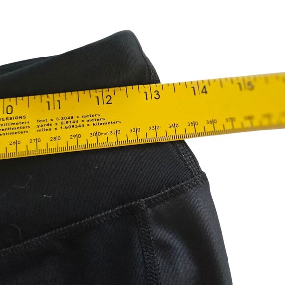 90 Degree by Reflex Small Black Cropped Leggings with Mesh Inserts - Picture 4 of 6